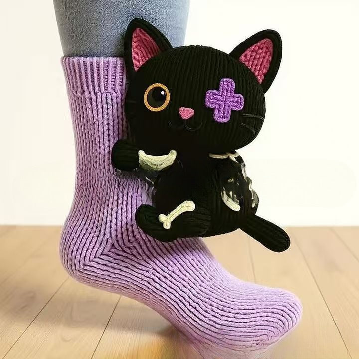 3D Knit Animal Socks 🧦🐾