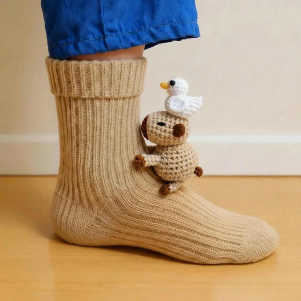 3D Knit Animal Socks 🧦🐾