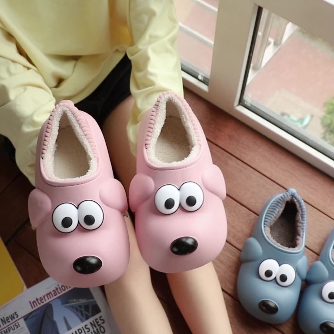 Cute Dog EVA Winter Slippers