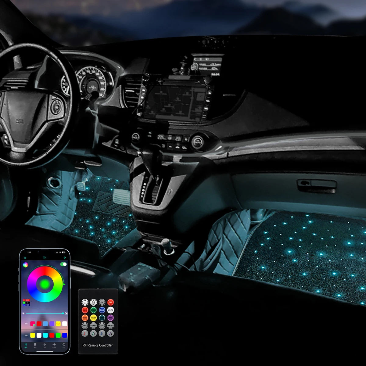RGB Car Floor Lights 🌌🚗