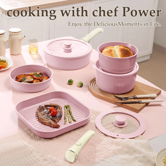 24-Pc Detachable Cookware Set 🍳✨