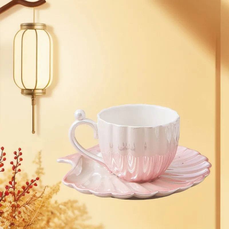 Teacup Set 🐚🤍 Sip in Coastal Luxury