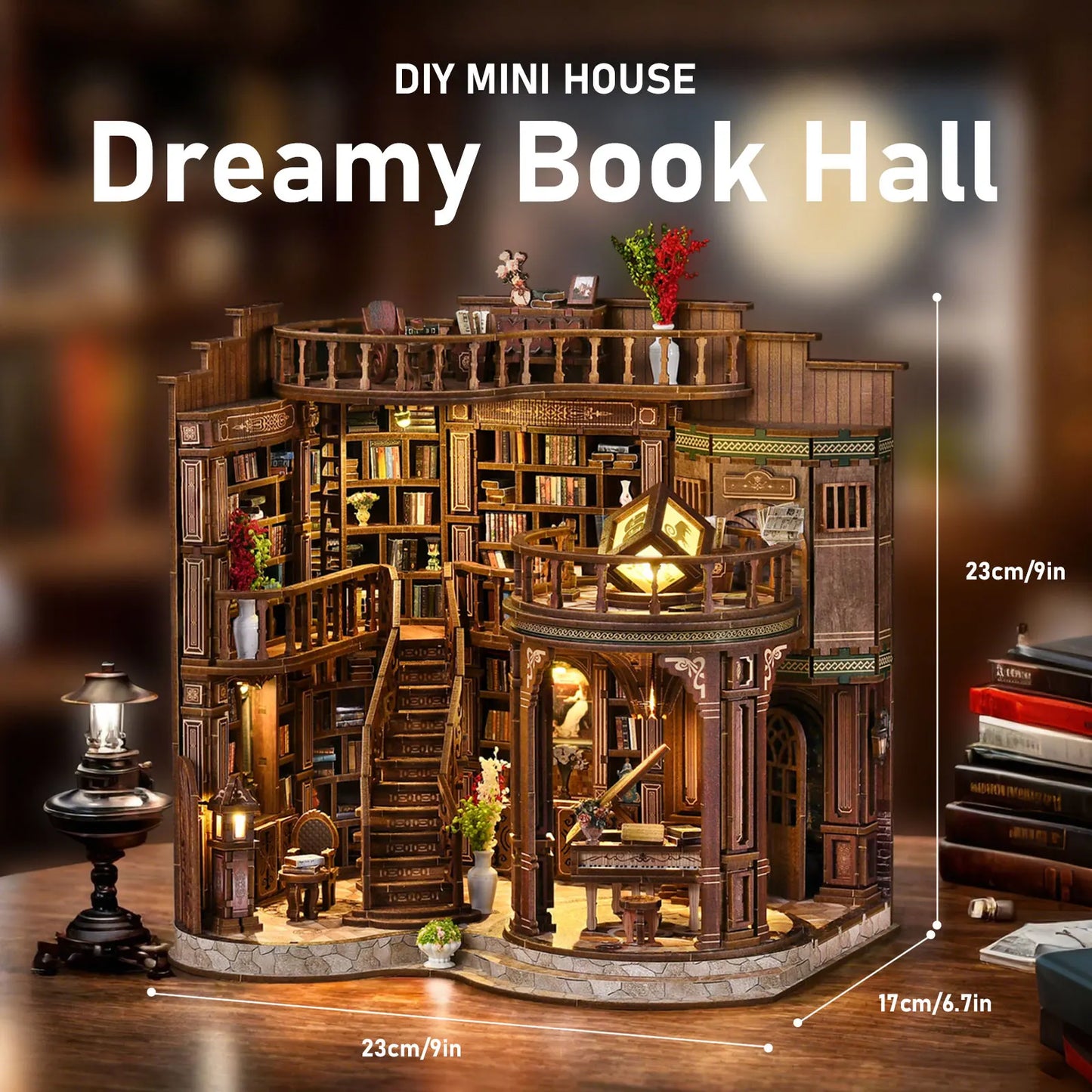 Miniature Book Hall 🌙📚 A Tiny World of Wonder