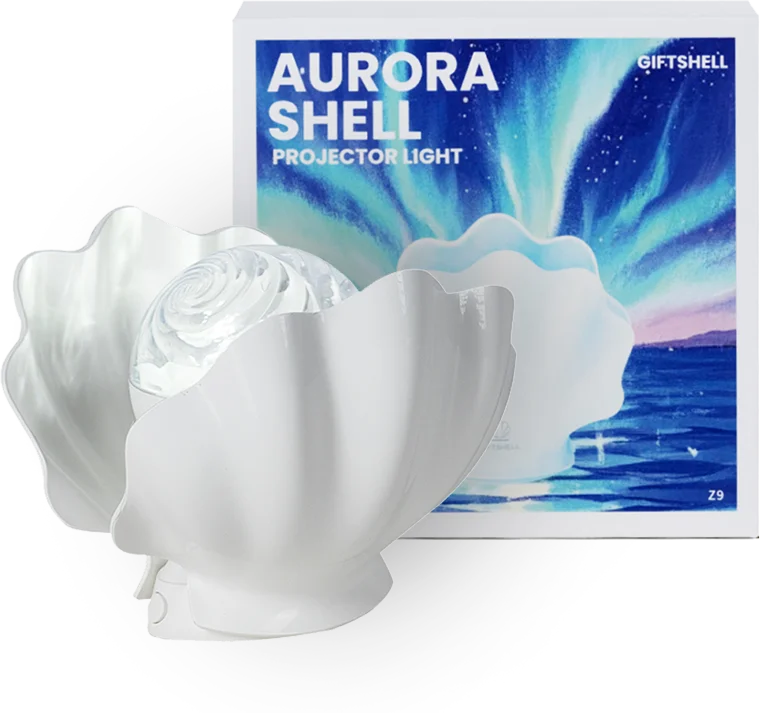 Starry Projector Lamp 🐚🌌 Dreamy Night Glow