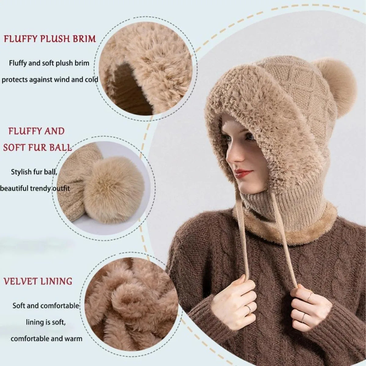 3-in-1 Winter Beanie