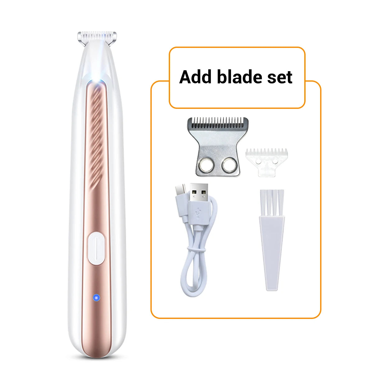 Pet Local Hair Electric Trimmer - Waterproof Shaver, Type-C Charging, Pet Grooming Tool