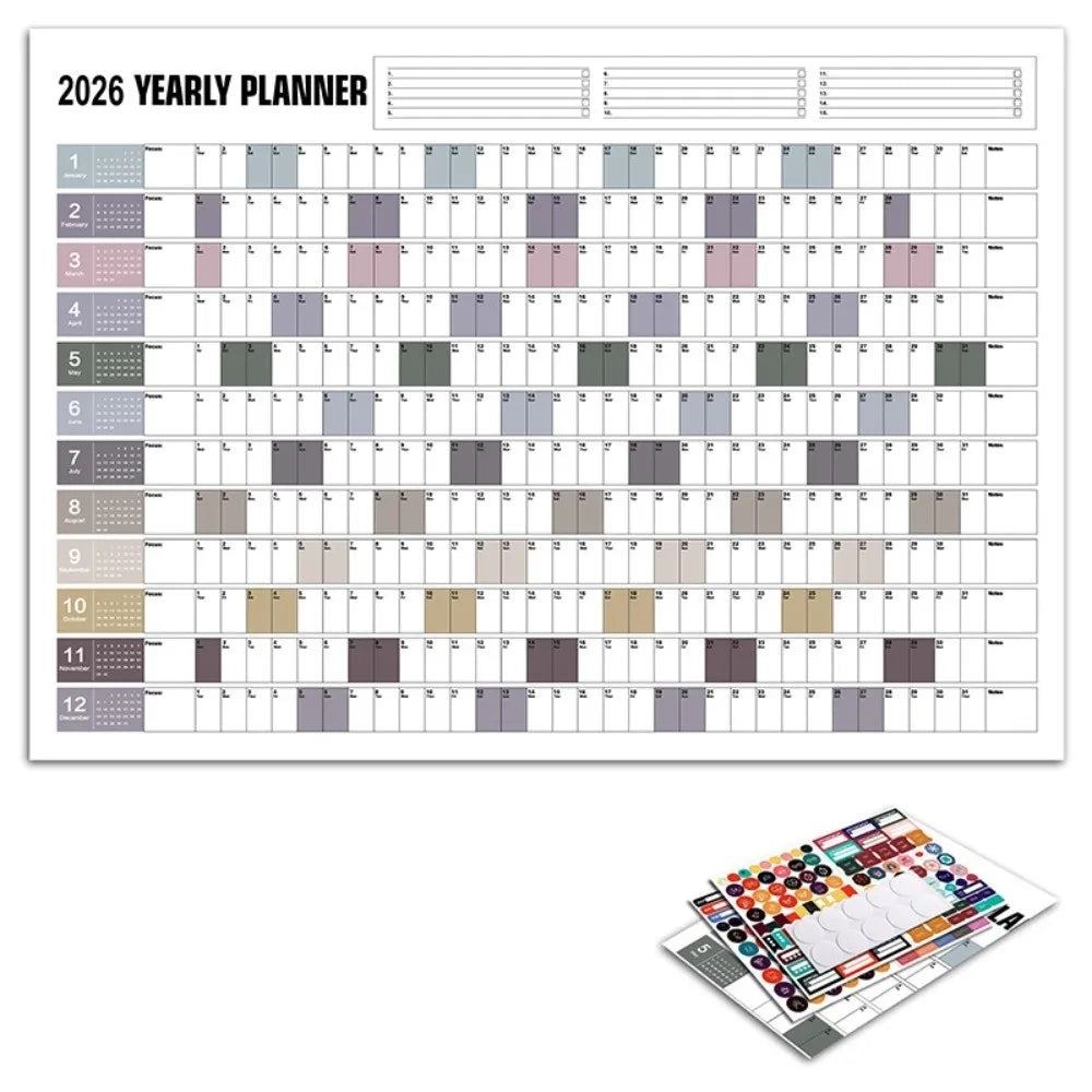 2026 Year-at-a-Glance Planner🖊️📅