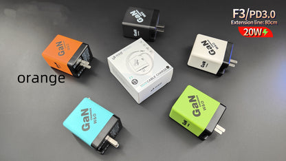 Total 20W USB C Charger GaN Fast Charging Wall Charger For iPhone Samsung Xiaomi Quick Charge EU/US Plug Phone Charger Adapter