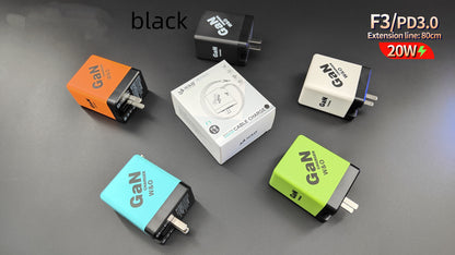 Total 20W USB C Charger GaN Fast Charging Wall Charger For iPhone Samsung Xiaomi Quick Charge EU/US Plug Phone Charger Adapter