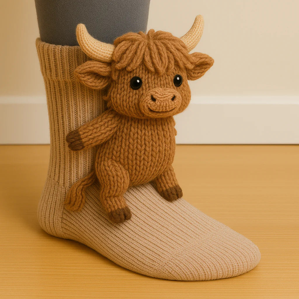 3D Knit Animal Socks 🧦🐾